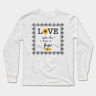 Lovely Plaid Sentiments B Long Sleeve T-Shirt